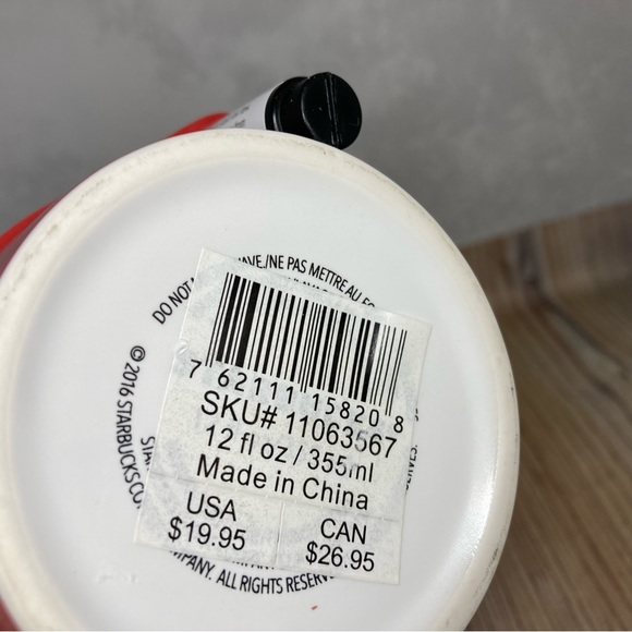 NEW Starbucks Red Cup Writable DIY custom Travel Mug 12oz. + white chalk pen - Picture 4 of 4